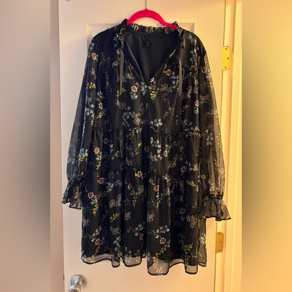 Who What Wear Black Floral Dress